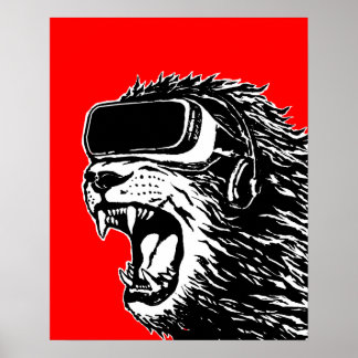 VR Lion Poster