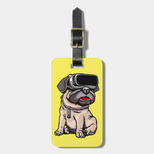 VR Pug Luggage Tag
