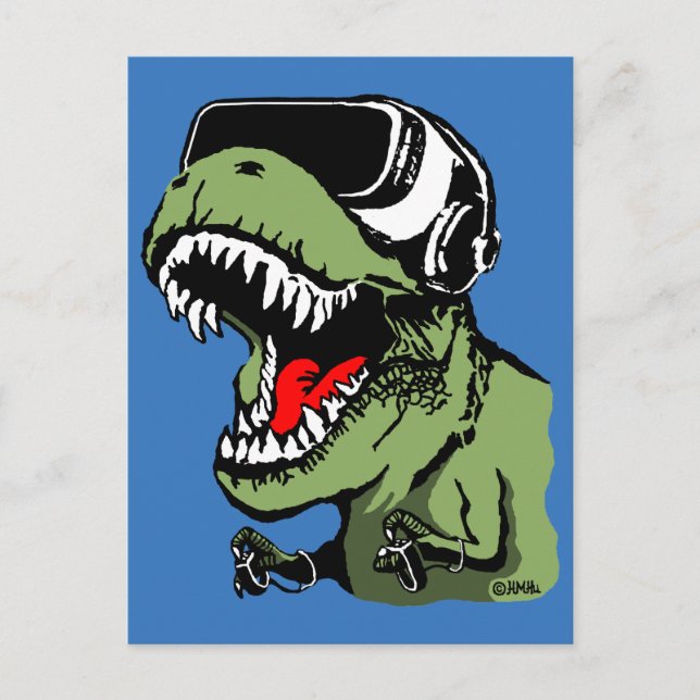 VR T-rex Postcard (Front)