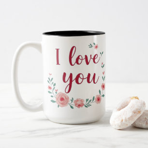 Vraj I LOVE YOU NEW PRINTED MAG WITH BEAUTIFUL DES Two-Tone Coffee Mug