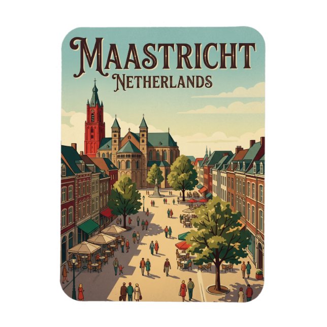 Vrijthof Square, Maastricht Netherlands Magnet (Vertical)