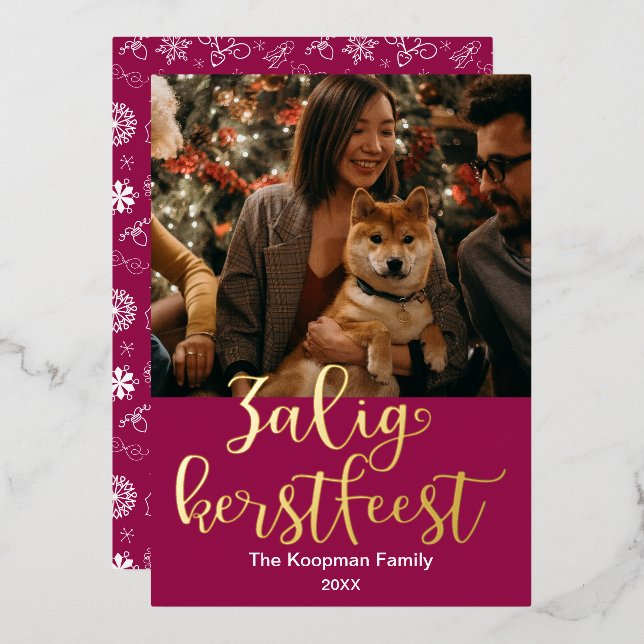 Vrolijk Kerstfees Merry Christmas In Dutch  (Front/Back)