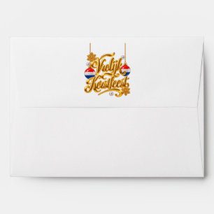 Vrolijk Kerstfeest Dutch Gold Christmas Envelope