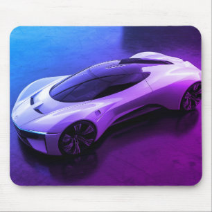 Vroom, Vroom Futuristic Sports Car on a Computer Mouse Pad
