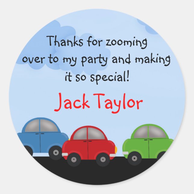 Vroom Vroom Race Car stickers (Front)