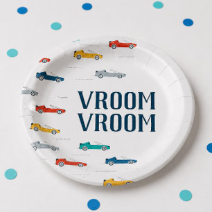 Vroom Vroom Transportation Paper Plate