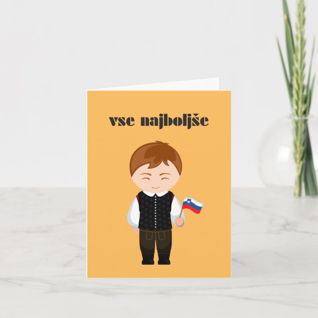 Vse najboljše, Slovenian happy birthday  Card (Front)