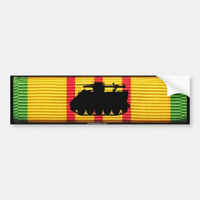 VSM Ribbon with M113 Recoilless Rifle Track Sticke Bumper Sticker (Front)