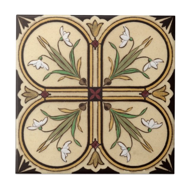 VT0001 Reproduction Antique Transferware Tile (Front)