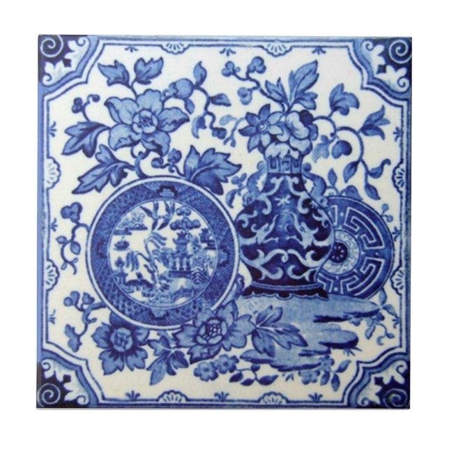 VT0017 Reproduction Antique Transferware Tile (Front)