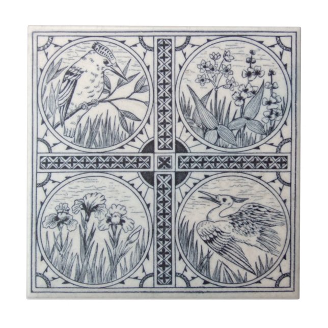 VT0050 Reproduction Antique Transferware Tile (Front)