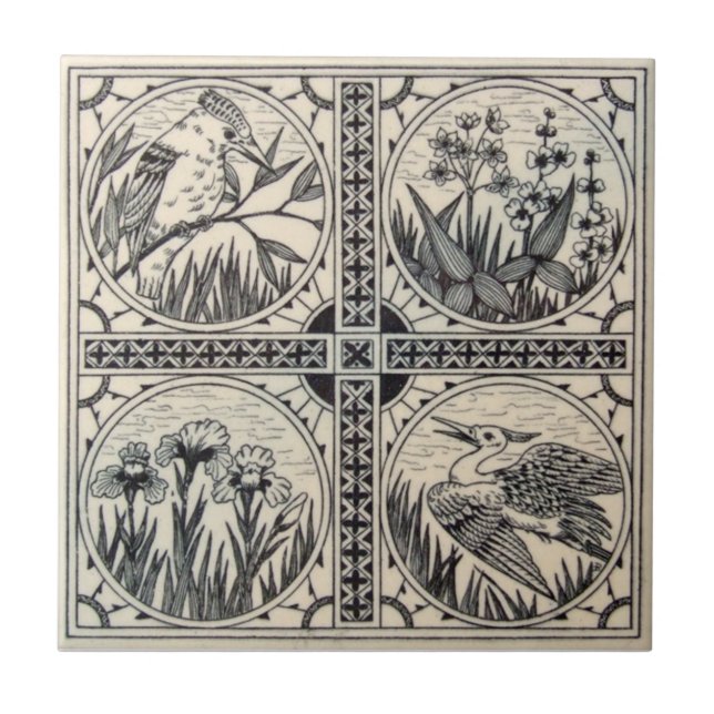 VT0053 Reproduction Antique Transferware Tile (Front)
