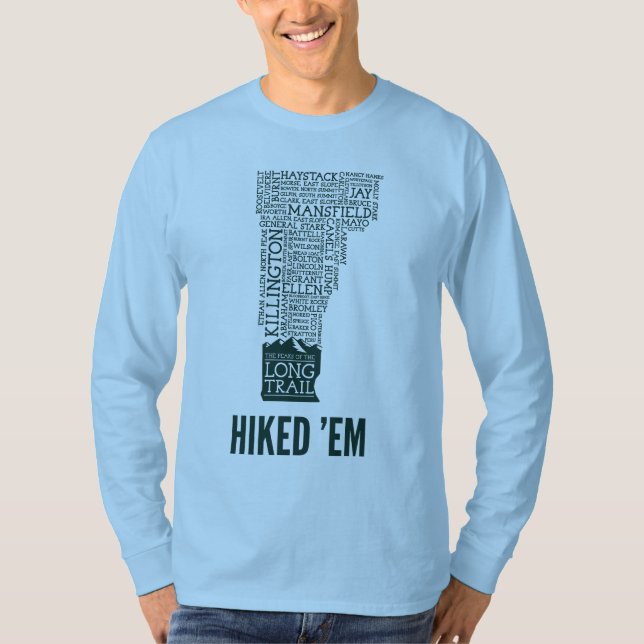 VT Long Trail Hiked Long Sleeve T-Shirt (Green) (Front)