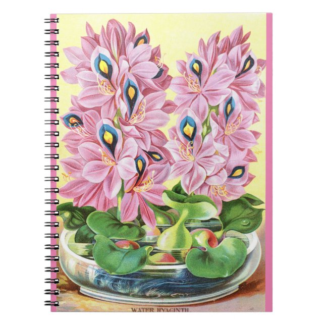 VTG Botanical Water Hyacinth Spiral Notebook (Front)