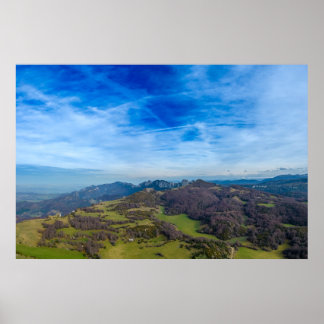 vue montagne de léoncel poster