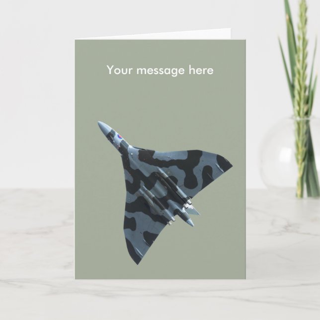 Vulcan bomber in flight card (Front)