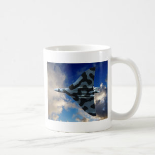 Vulcan bomber in flight coffee mug
