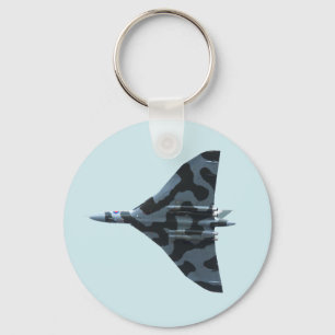 Vulcan bomber in flight key ring