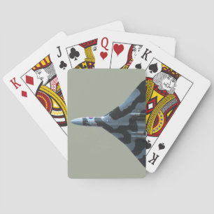 Vulcan bomber in flight playing cards