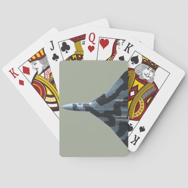 Vulcan bomber in flight playing cards (Back)