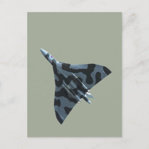 Vulcan bomber in flight postcard