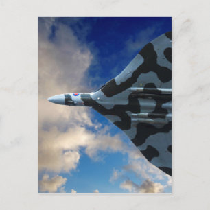 Vulcan bomber in flight postcard