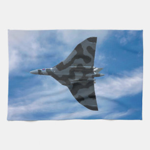 Vulcan bomber in flight tea towel