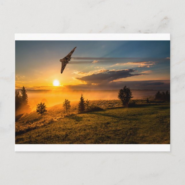 Vulcan Bomber Misty Dawn Postcard (Front)