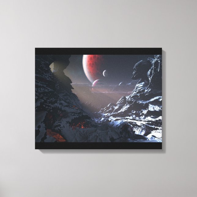 Vulcan (Snow) (Triptych) Canvas Print (Front)