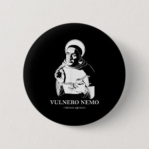 Vulnero Nemo Catholic Saint Thomas Aquinas Quote  6 Cm Round Badge