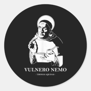 Vulnero Nemo Catholic Saint Thomas Aquinas Quote  Classic Round Sticker