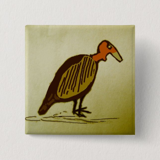 vulture 15 cm square badge (Front)