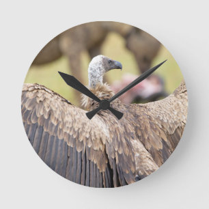 Vulture and Hyena Round Clock