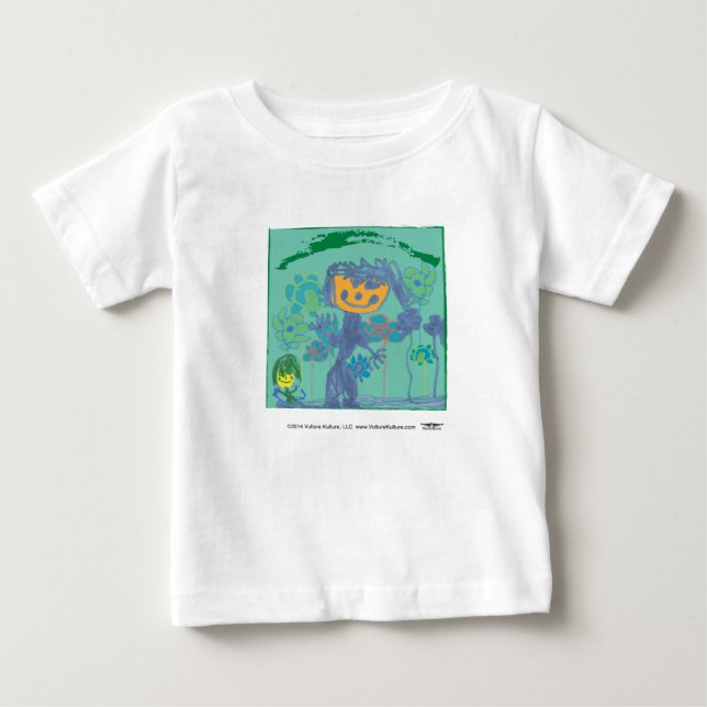 Vulture Kulture® Kid Art Baby Ruffle Dress T-Shirt (Front)