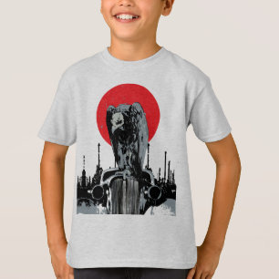 Vulture on Vintage Car with Red Sun T-Shirt