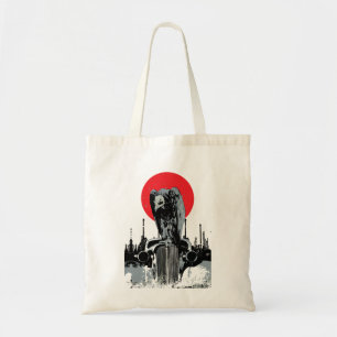 Vulture on Vintage Car with Red Sun Tote Bag