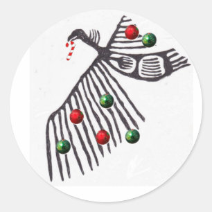 vulture shrine xmas cheer classic round sticker