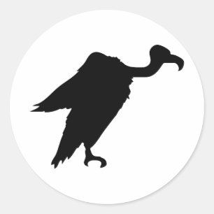 Vulture Silhouette Classic Round Sticker