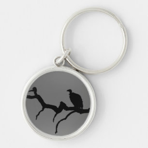 Vulture Silhouette Key Ring