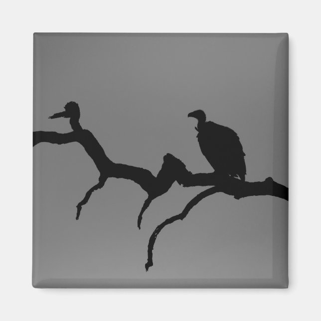 Vulture Silhouette Magnet (Front)