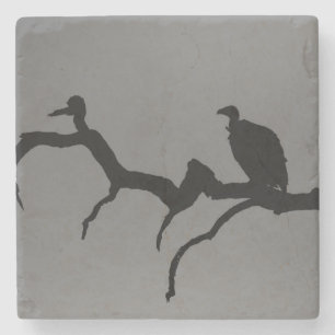 Vulture Silhouette Stone Coaster