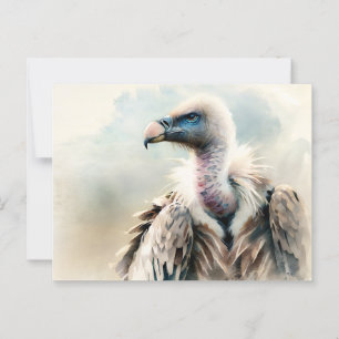 Vulture Watercolor Portrait Postcard
