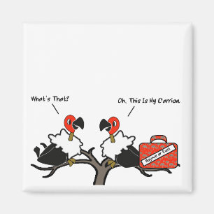 Vultures Carrion Carry-On Luggage Cartoon Magnet