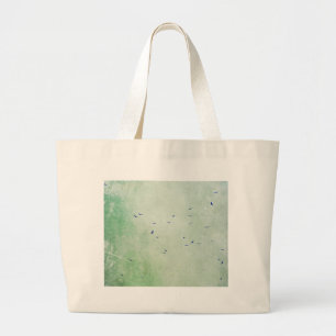 vultures grunge large tote bag