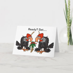 Vultures, Mistltoe & WIshbone Christmas Card