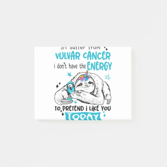 Vulvar Cancer Awareness Month Ribbon Gifts Post-it Notes (Front)