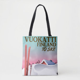 Vuokatti Finland ski poster Tote Bag