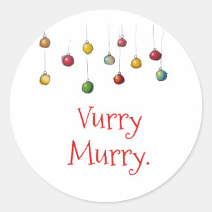 Vurry Murry (Funny Christmas) Classic Round Sticker