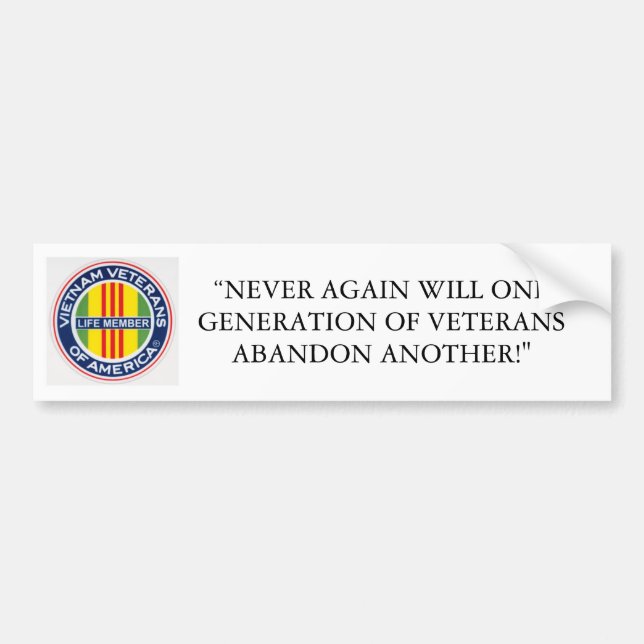 VVA Life Member Bumper Sticker (Front)