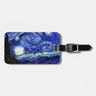 vVan Gogh Starry Night Fine Art Luggage Tag